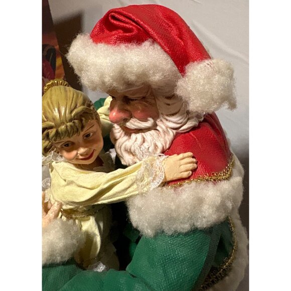 Handcrafted Saint Nicholas Figurine With Child Resin & Fabric Mache Clothing - Picture 7 of 10